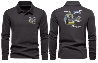 AIRBUS A380 GP7000 LONG SLEEVE POLO